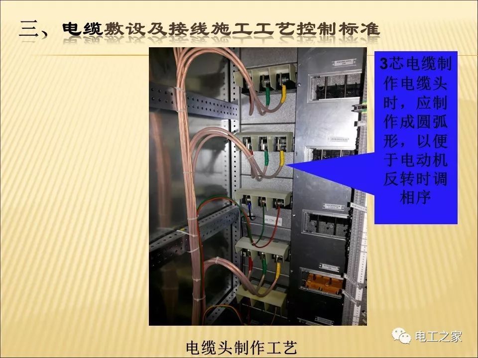 一條完成開關柜安裝，電纜橋架施工，電纜敷設及布線施工，照明配電箱施工